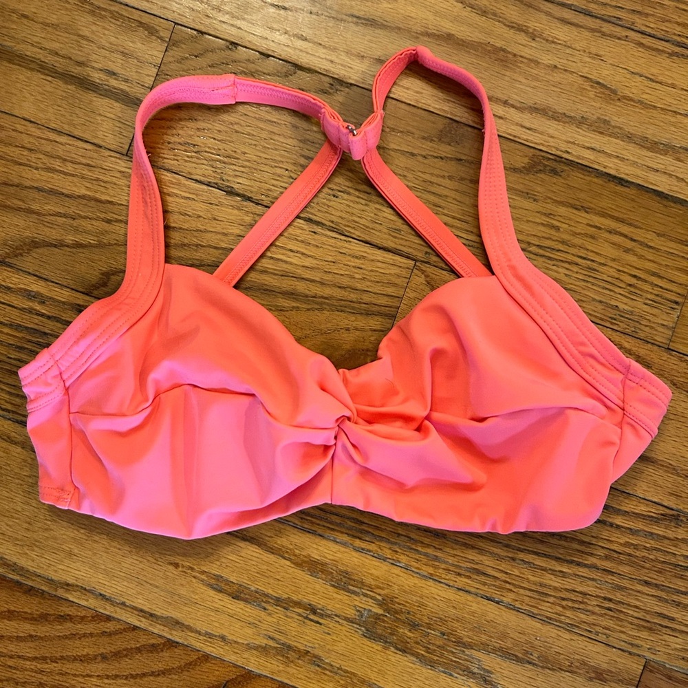 Coral bikini top size 32C